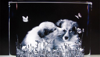 Crystal laser engraved machine